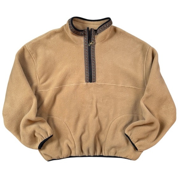 Vintage 90s Woolrich Sherpa Fleece Oversized Half Zip Pullover - Picture 1 of 5